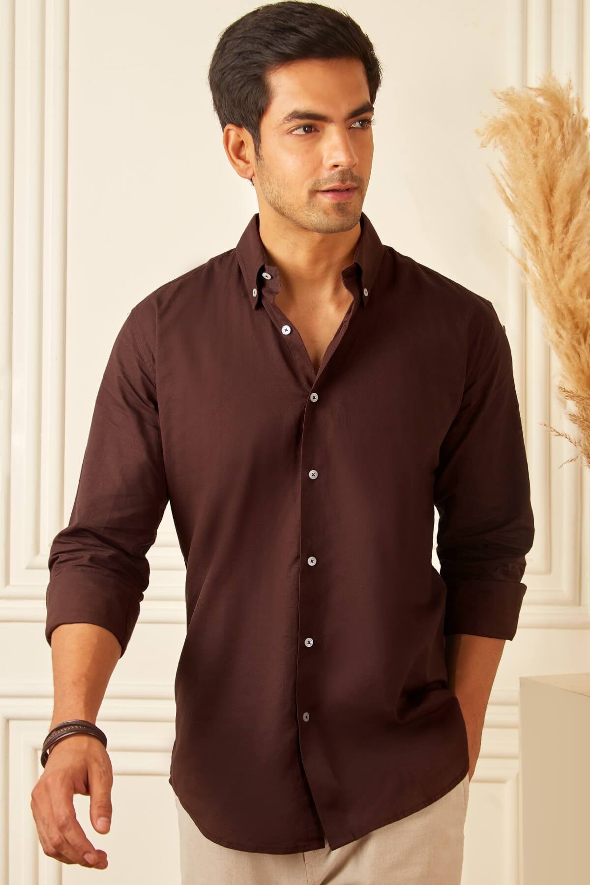 Brown Mocha Linen Shirt
