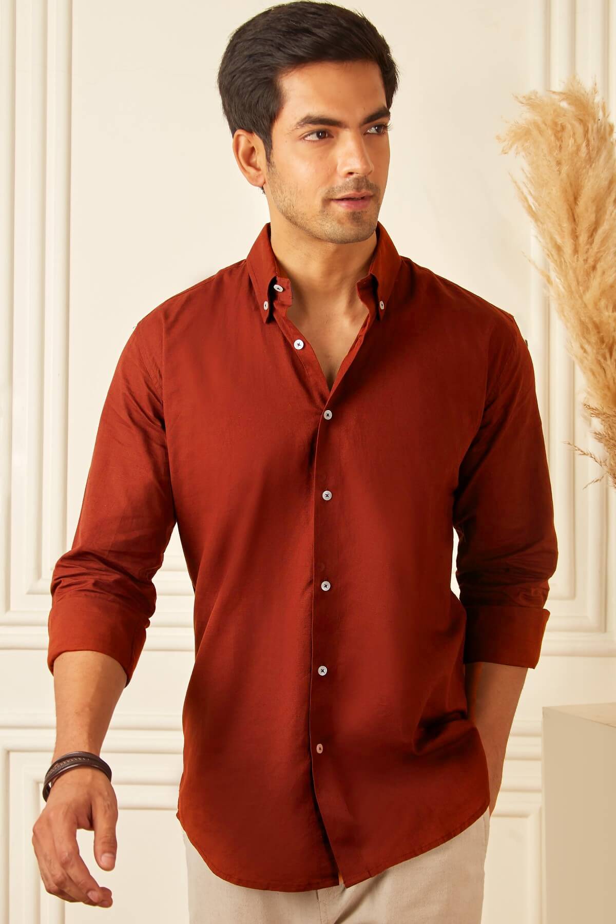 Rust Linen Shirt