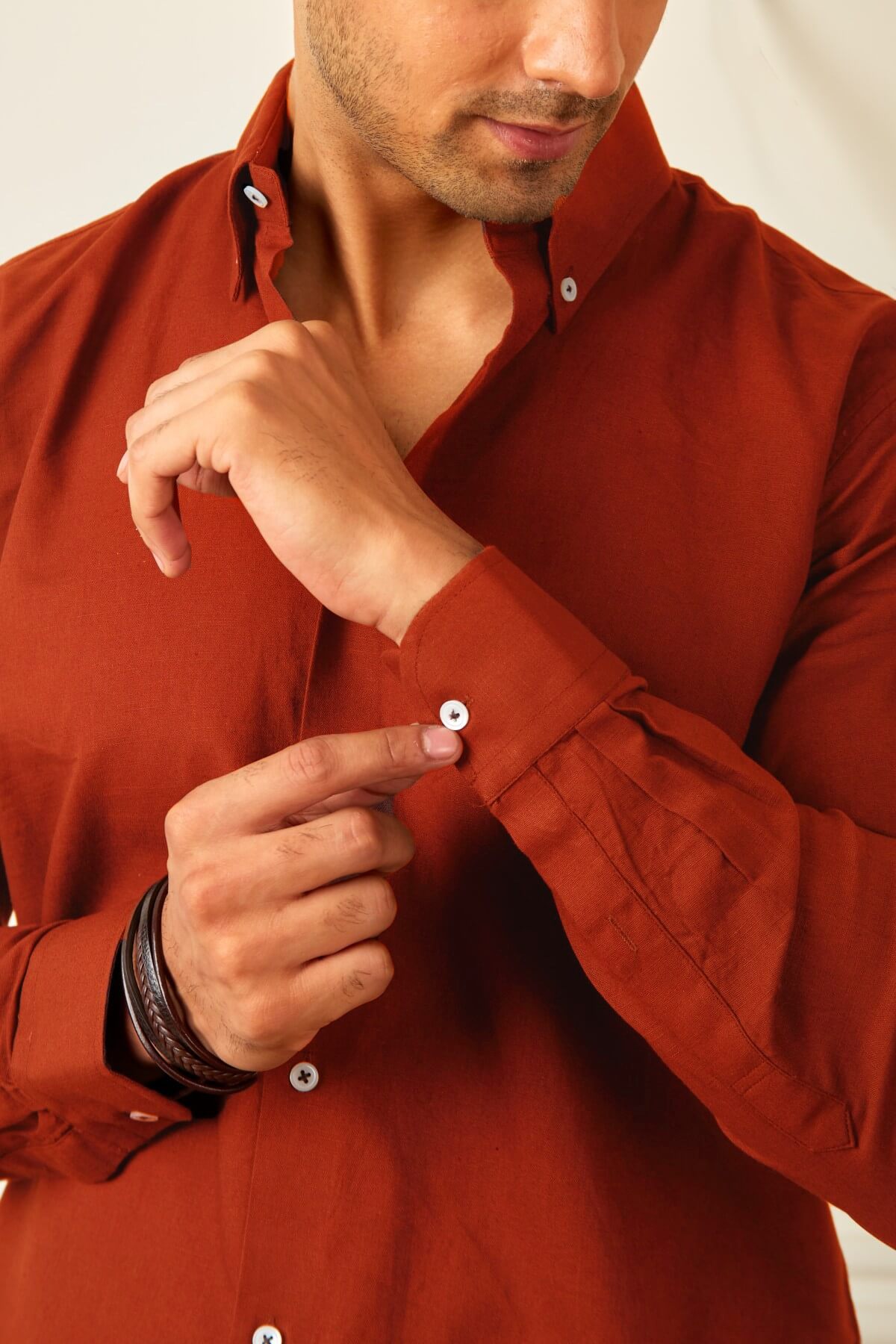 Rust Linen Shirt