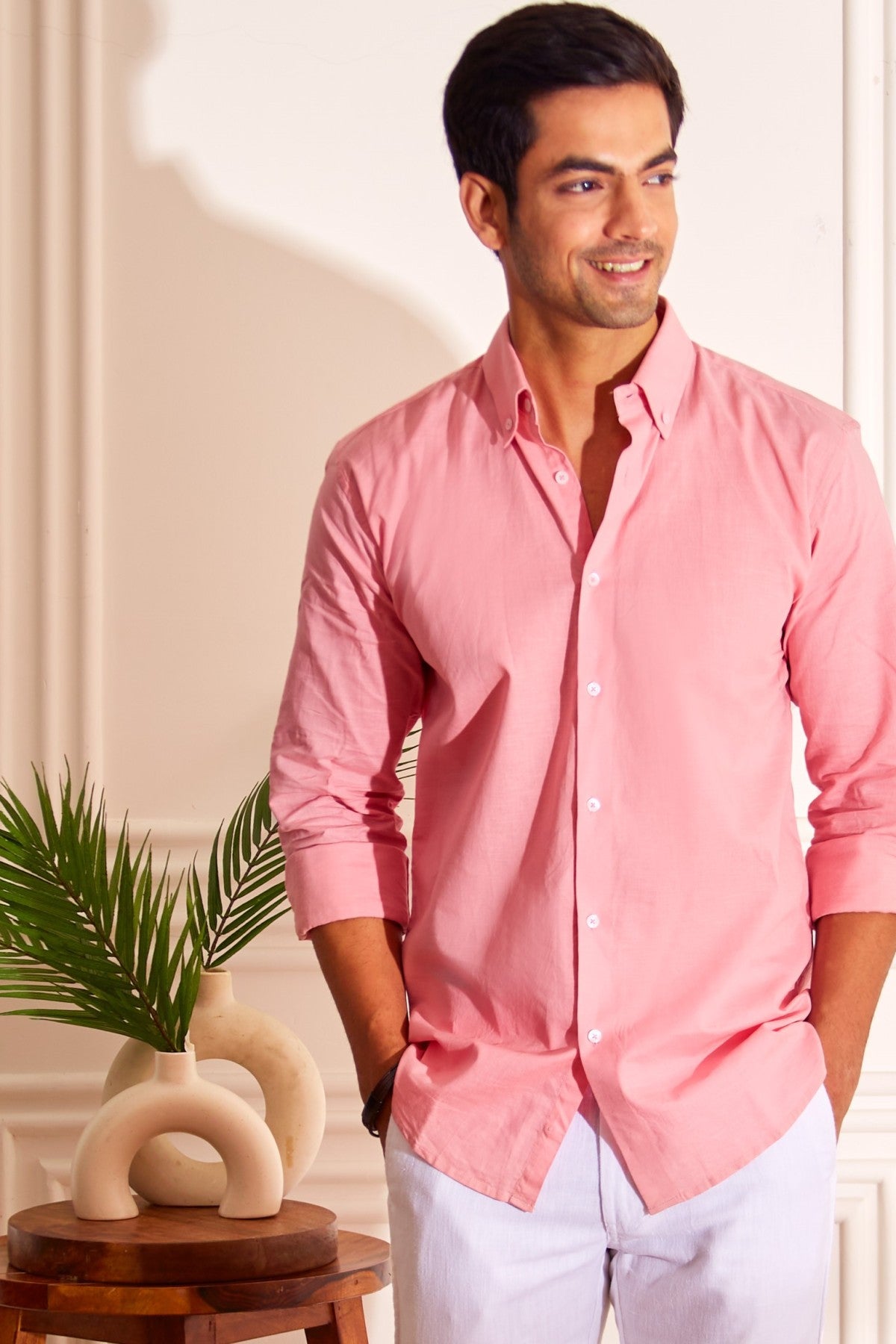Pink Orchid Linen Shirt