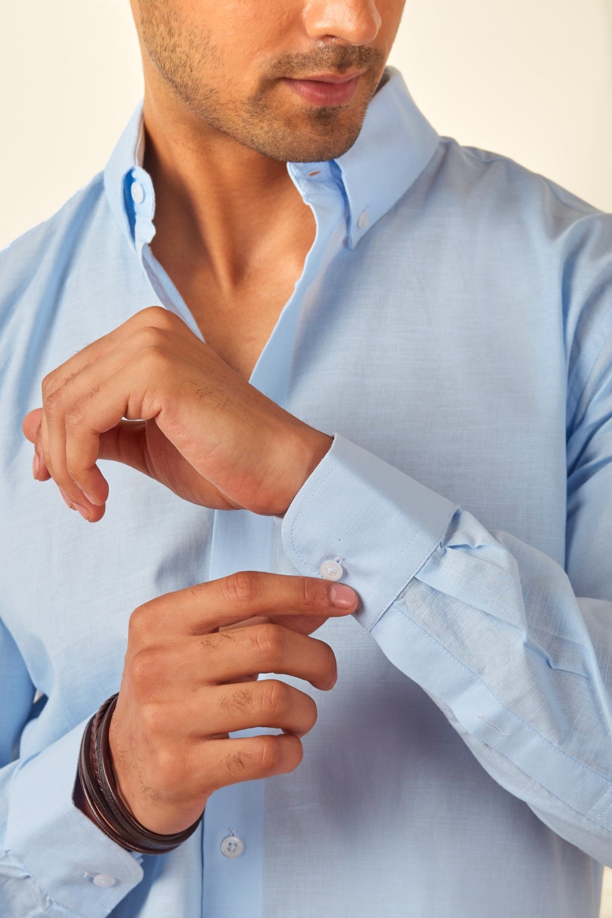 Sky Chambray Linen Shirt