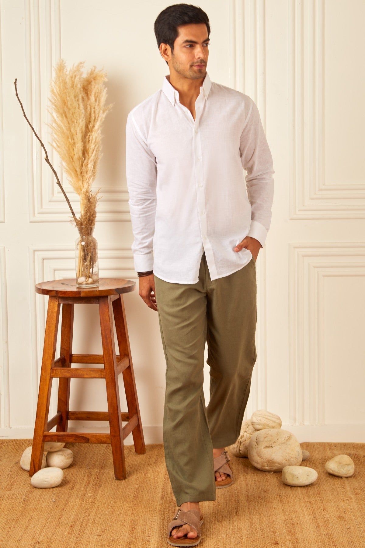 White Salt Linen Shirt