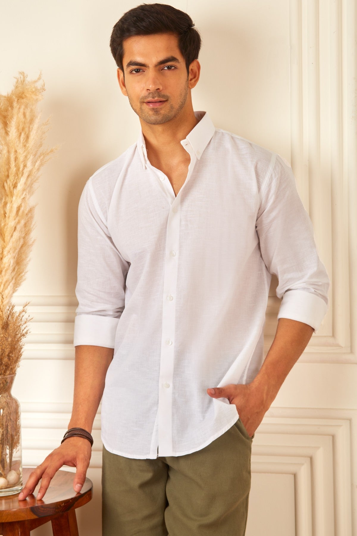 White Salt Linen Shirt